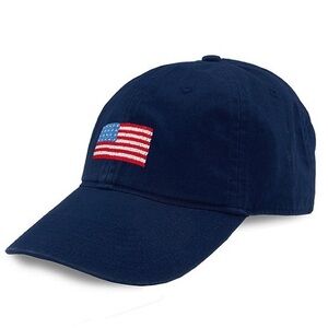 Smathers & Branson American Flag Needlepoint navy hat